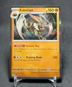 Kabutops Holo Rare Fighting Sv: Scarlet & Violet 151 Pokemon TCG Card 141/165 - Image 1