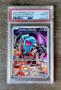 Team Rocket's Wobbuffet 203 Sv: Scarlet & Violet Promo Cards Holo - PSA 10 - Image 1