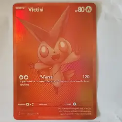 Pokemon Victini SV: Black Bolt 171/086 Black White Rare Holofoil Card English - Image 1