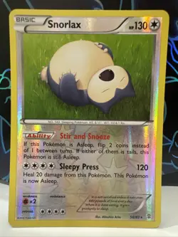 2016 Pokemon SNORLAX 58/83 Generations Reverse Holo Card NM - Image 1