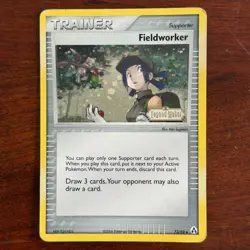 Fieldworker 73/92 Reverse Holo Uncommon EX Legend Maker Pokemon Card DMG - Image 1