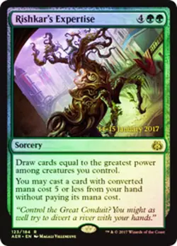 1 x Rishkar's Expertise - Foil - Prerelease Promo - Aether Revolt - NM-Mint - MT - Image 1