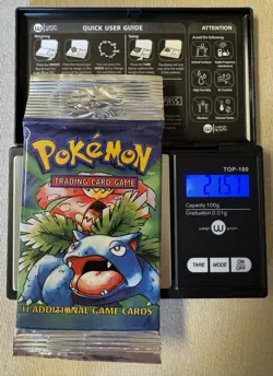 21.57 Grams - Pokemon Base Set Booster Pack - Factory Sealed 1999 - Venusaur Art - Image 1