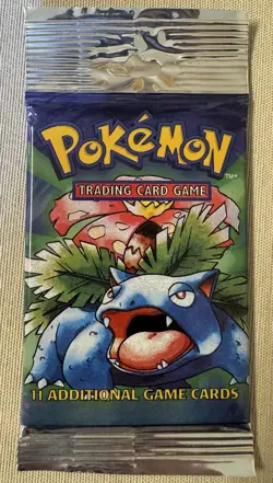 21.57 Grams - Pokemon Base Set Booster Pack - Factory Sealed 1999 - Venusaur Art - Image 3