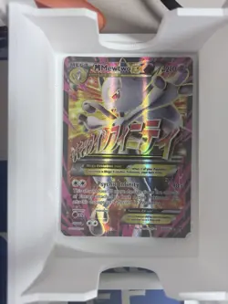 Pokemon M Mewtwo EX Mega Full Art Ultra Rare Holo 160/162 DMG - Image 1