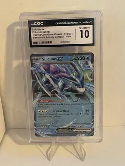 Pokemon TCG Suicune EX 010/034 Classic Collection Holo Card Gem Mint CGC 10 - Image 1