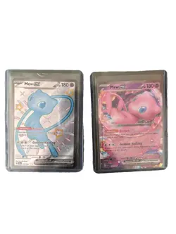 Pokemon TCG Mew ex 216/091 Shiny Ultra Rare Full Art SV Paldean Fates Holo NM+ - Image 1