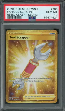 2020 Pokemon Rebel Clash Tool Scrapper #208 PSA 10 - Image 1