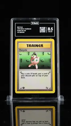 Pokemon Recycle Fossil 1st Edition #61 TAG 8.5 PSA BGS - Image 1