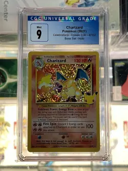 Charizard 4/102 Base Set Celebrations Classic Collection Pokemon CGC 9 - Image 1