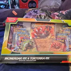 Pokemon TCG Incineroar Ex & Torterra Ex Special Collection Box Destined Rivals - Image 1