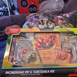 Pokemon TCG Incineroar Ex & Torterra Ex Special Collection Box Destined Rivals - Image 2