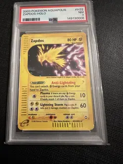 2003 Pokemon Aquapolis Zapdos Holo H32 PSA 7 - Image 4
