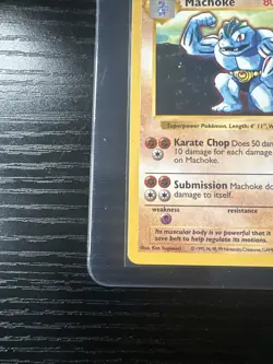 Machoke 34/102 Base Set Shadowless WOTC Vintage Pokemon - Image 2