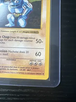 Machoke 34/102 Base Set Shadowless WOTC Vintage Pokemon - Image 5