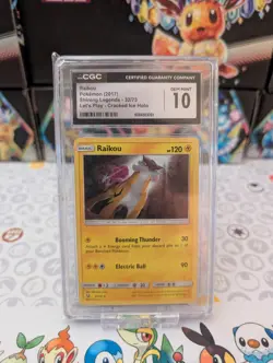Pokemon Raikou Cracked Ice Holo 32/73 CGC Gem Mint 10 Shining Legends Let's Play - Image 2