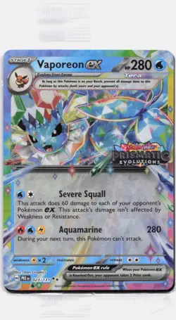 Vaporeon ex 023/131 Holo Promo Prismatic Stamped Sealed Pokemon NM - Image 1