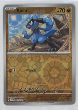 Riolu Reverse Foil Pokemon SV07: Stellar Crown SCR #081 - Image 1