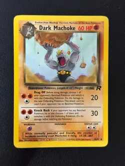 Pokemon TCG Dark Machoke 40/82 Team Rocket Unlimited Uncommon NM/LP - VINTAGE - Image 1