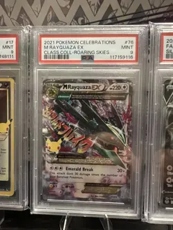 Pokemon Celebrations M Rayquaza EX Mint Roaring Skies 2021 PSA 9 MINT - Image 1
