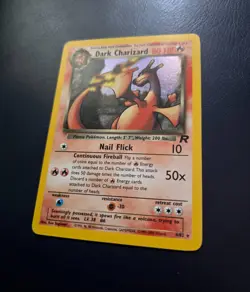 Pokemon TCG Dark Charizard Team Rocket 4/82 Holo Rare LP - Image 1