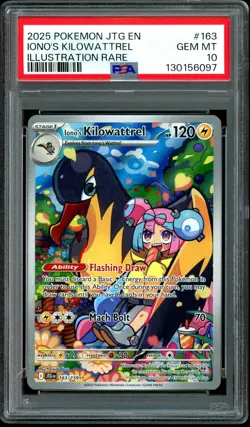 2025 POKEMON JTG EN-JOURNEY TOGETHER ILLUSTRATION RARE IONO'S KILOWATTREL PSA 10 - Image 1