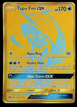 Pokemon Tapu Fini GX SV92/SV94 Sun & Moon Hidden Fates Shiny Vault Near Mint - Image 1