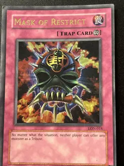 Yu-Gi-Oh! TCG Mask of Restrict LON-018 Ultra Rare Unlimited NM - Image 1