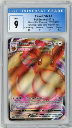 Pokemon TCG - Shining Fates ETB 2021 Eevee VMAX Black Star Promo SWSH087 - CGC 9 - Image 1