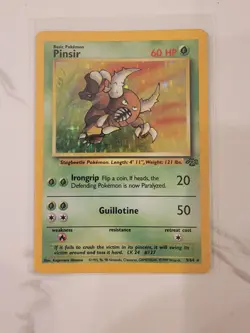 Pokemon TCG card - Pinsir Jungle 9/64 HOLO Unlimited Holo Rare - LP - Image 1