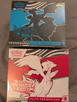 Pokemon Black Bolt and White Flare Elite Trainer Box ETB SET OF 2 - Image 1