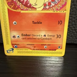 Pokemon TCG Cyndaquil 105/165 Expedition Non Holo Card LP - Image 3