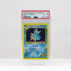 Misty's Seadra Gym Heroes unlimited #9 Holo Card Pokemon Game TCG PSA 6 - Image 1