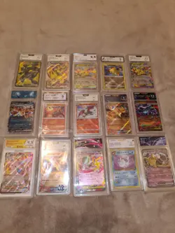 Pokemon 15 Graded Card Lot PSA PCA CGG –# Charizard Pikachu Japanese – Gem Mint - Image 2