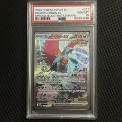 POKEMON PSA 10 2023 SV Paradox Rift Roaring Moon ex 251/182 SIR - Image 1