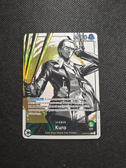 One Piece Card Game Kuro Leader OP03-021 Alt Art English - Green - NM - Image 1
