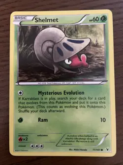 Shelmet - 11/101 - Common - Noble Victories - 2011 - Pokemon Card - LP - Image 1