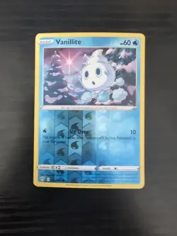 2020 Pokemon Vanillite 045/189 Swsh03: Darkness Ablaze Reverse Holo - Image 1