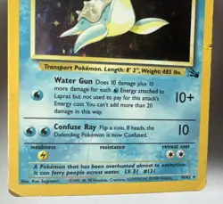 Pokemon TCG Lapras Fossil 10/62 Holo Unlimited Holo Rare Damaged - Image 4