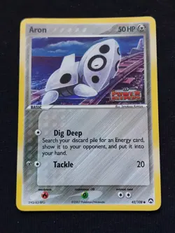 Pokemon - Aron 42/108 - Stamped - Power Keepers - EXC - Image 1