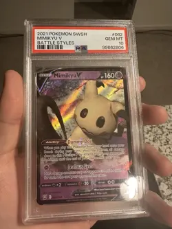 2021 POKEMON SWORD & SHIELD BATTLE STYLES #062 MIMIKYU V PSA 10 - Image 1