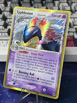 Pokemon TCG EX Dragon Frontiers Typhlosion Delta Species Holo Rare 12/101 MP/LP - Image 2