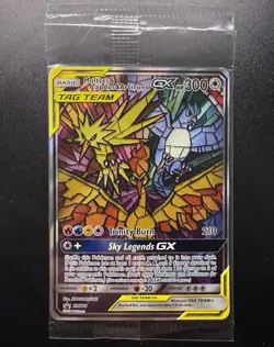 Sealed Pokemon TCG Moltres Zapdos Articuno GX SM210 Stained Glass Promos Holo - Image 2