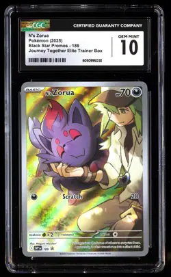 CGC 10 N's Zorua 189 Pokemon Black Star Promos 2025 English - Image 1