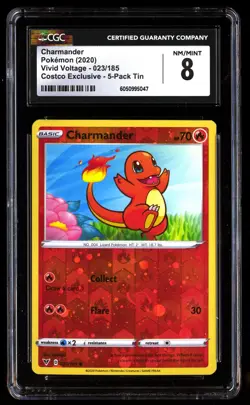 CGC 8 Charmander 023/185 Pokemon Vivid Voltage 2020 English - Image 1