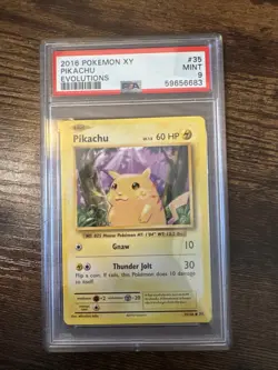 2016 Pokemon XY Evolutions 35/108 Pikachu PSA 9 - Image 1