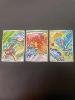 Pokemon TCG First Partner Illustration Collection Series 1 Kanto GEN 1 Starters - Image 1