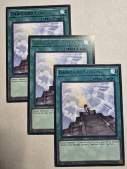 Yugioh! 3x Darklord Contact MZMU-EN113 Rare 1st Ed NM - Image 1