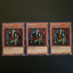 Yugioh Cyber-Stein x3 (BLHR-EN074) Secret Rare 1st Edition NM/M - Image 1