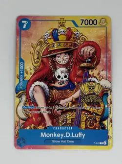 Monkey.D.Luffy 2nd Anniversary Stamped Promo P-043 - One Piece TCG - English LP - Image 1